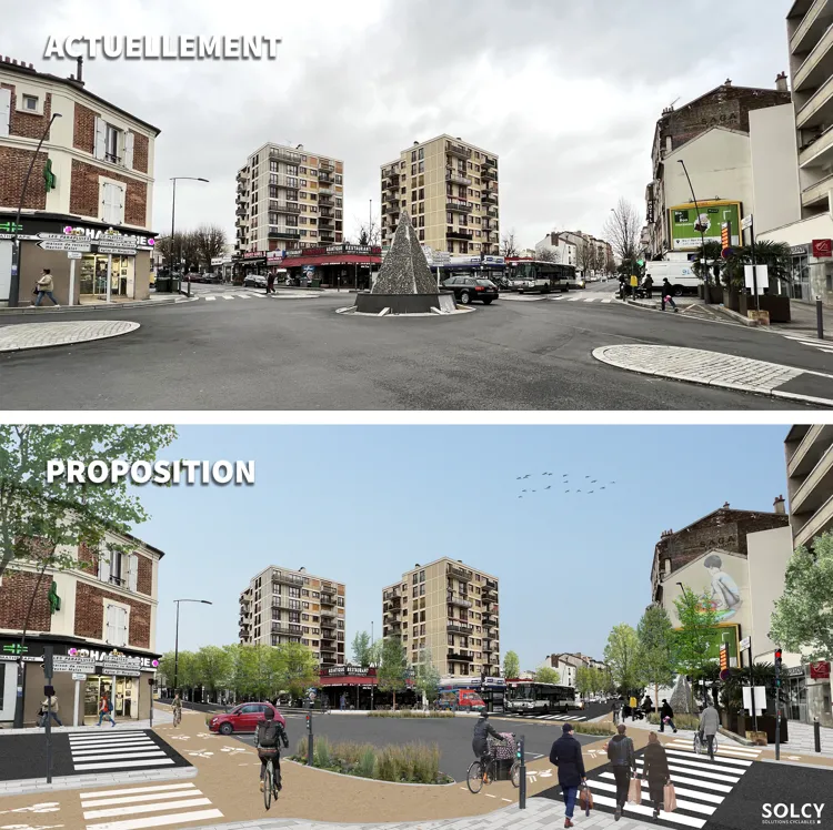 Proposition de réaménagement de la place des Rigollots